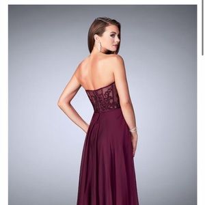 La femme red corset prom/homecoming dress style 24318